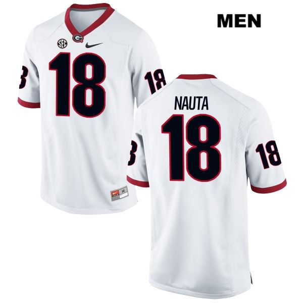 Georgia Bulldogs Men's Isaac Nauta #18 NCAA Authentic White Nike Stitched College Football Jersey PTV8556JO